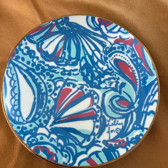 🌸 Lilly Pulitzer set of 4 colorful porcelain china 7” mini plates spring EUC - Picture 4 of 9